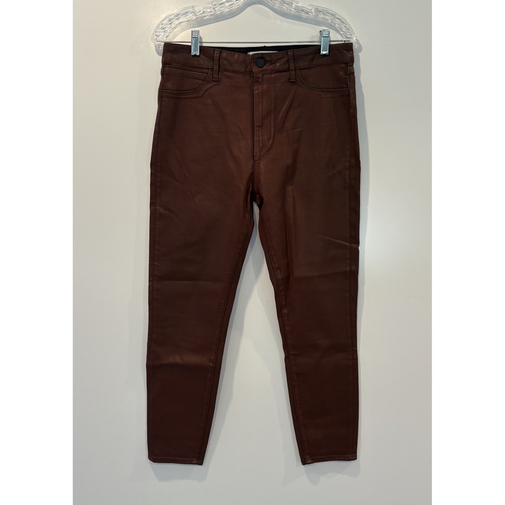 Articles of Society Heather High Rise Coated Skinny Jeans Brown Size 31